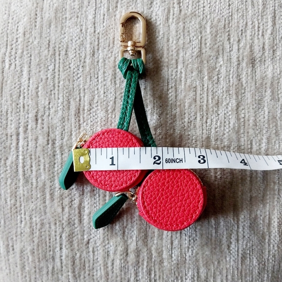 NEW Bag Charm Cherries Coin Purse Keychain - Picture 5 of 5